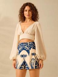 Shein Ekrü Cipzáras Rövidnadrág Mintás (M) (587185)