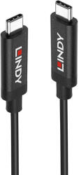 Lindy 43348 USB kábel USB 3.2 Gen 2 (3.1 Gen 2) 3 M USB C 10 Gbit/s 60 W Fekete (43348)