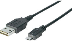 Sharkoon 3m, USB2.0-A/USB2.0 Micro-B USB A Micro-USB B Fekete (4044951015504)