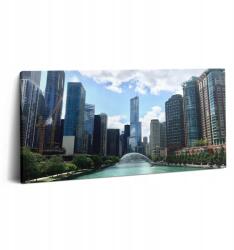 Wallfluent Fotó Vászonkép Hálószobába Gyors összeszerelés Felhőkarcolók 100x50 cm (010030010010000075659)