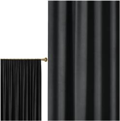  Kész Velúr Függöny Béka Szalaggal 140x250 Grafit Velvet Vastag (zasłona welurowa GRAFITOWA SOOVI)