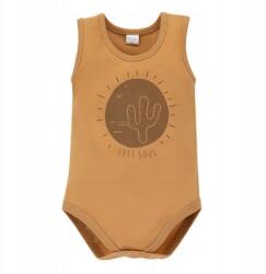 Pinokio Csecsemő body Pinokio Free Soul vállpántokkal - sárga, pamut (1-02-2202-013-062ZO)