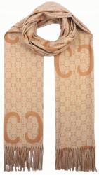 DEMUR Női Sál Elegáns meleg téli sál rojtokkal bézs