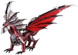 Piececool Puzzle 3D Piececool, Dragonul Negru, Metal, 107 piese