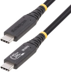 StarTech 50C-40G-USB4-CABLE USB kábel USB4 Gen 3x2 0, 5 M USB C 40 Gbit/s 240 W Fekete (50C-40G-USB4-CABLE)