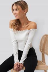 NA-KD Fehér Nyitott Vállú Felső