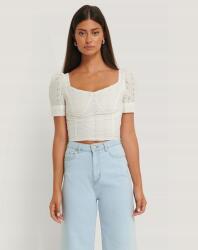 Trendyol Blúz Fehér Rövid Virágos 36 S Aaq