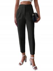 Shein Fekete, Szűkített Szárú Nadrág, Hétközi Casual L__L