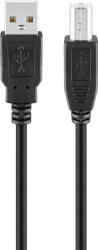 Goobay 93598 USB kábel USB 2.0 5 M USB A USB B 0, 48 Gbit/s Fekete (93598)