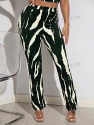 Shein LC35203 Shein Velúr Nadrág Magas Derekú Mintás M