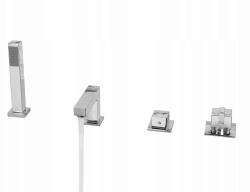 Inea Csaptelep 4 Lyukú Álló Csaptelep kádkifolyóval Vízesés Inea (BW0410 CARO cuadro Kran z długą wylewką)