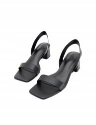 Reserved CC37106 Fekete Bebújós Magassarkú Szandál (19) 41 (168AQ)