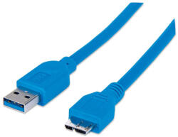 Manhattan 325424 USB 3.2 Gen 1 (3.1 Gen 1) 2 M USB A Micro-USB B Kék (325424)