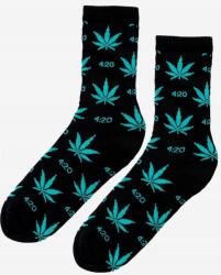  Zokni Hosszú Magas Férfi Lengyel Kush 4: 20 Levelek Fekete 41-46