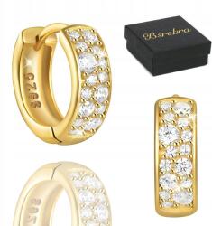 Bsrebra Arany Fülbevaló Ezüst Próba 925 Kerekek Ezüst Karikák cirkóniákkal Női