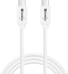 Sandberg 136-53 USB kábel USB 3.2 Gen 2 (3.1 Gen 2) 1 M USB C 10 Gbit/s 100 W Fehér (136-53)