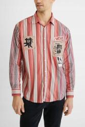 Desigual színes csíkos ing, Size S, pamut, hosszú ujjú, galléros (592904)