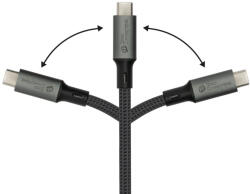 Alcasa 2404-TK018A USB kábel USB4 Gen 3x2 1, 8 M USB C Grafit (2404-TK018A)