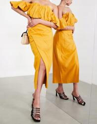 Aso Edition Mustársárga Cipzáras Szoknya (36) (519112)