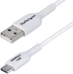 StarTech USB2AC1MNCWHE USB kábel USB 2.0 1 M USB A USB C 0, 48 Gbit/s Fehér (USB2AC1MNCWHE)