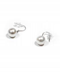 Ezüst függő fülbevaló gyöngyökkel 10mm A068