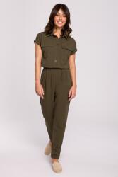 BeWear Női Overál Elegáns Női Szafari Khaki Zsebekkel 44 XXL