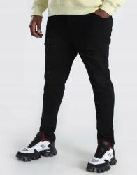 Boohoo Férfi Farmernadrág Fekete Lyukas Basic 38 R Aac