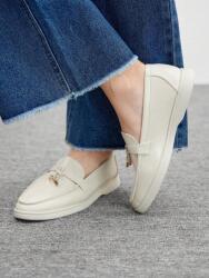 Shein Bézs Bőr Mokaszin Cipő, Size 38 (sx25011333270077769)