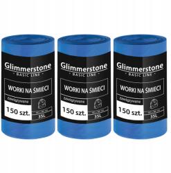 Glimmerstone 3x Kötött Szemeteszsák 35L 450 Db Vastag Erős Minőségi (GLIMMERSTONE 450xWORKI NA ŚMIECI WIĄZANE 35L)