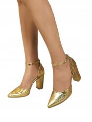 Shein Gold Fényes Magassarkú Pumpák 37__37 (sx2302043888055556)