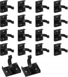  Szerszámtartó Seprű Felmosó, műanyag, 18 db-os, fekete (PANEXF00012)