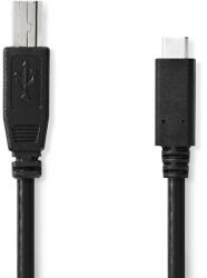 Nedis CCGL60650BK10 USB kábel USB 2.0 1 M USB B USB A 0, 48 Gbit/s Fekete (CCGL60650BK10)