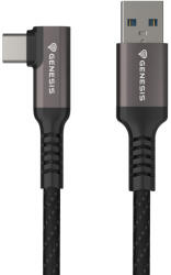 NATEC NVC-2220 USB kábel USB 3.2 Gen 1 (3.1 Gen 1) 3 M USB A USB C Fekete, Szürke (NVC-2220)