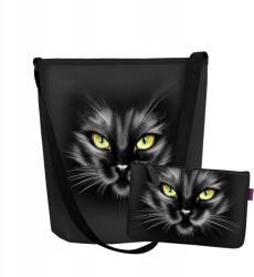 Bertoni szett Funky válltáska filc kozmetikai táskával Nero nyomtatás (Z FUNKY ANTR. + POCKET NERO)