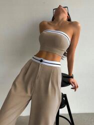 Shein T32312 Shein Felső Fejpánt Tubus Cipzár Kontraszt (34) S