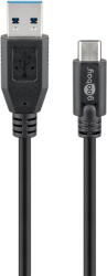 MicroConnect USB3.1CA1 USB kábel USB 3.2 Gen 1 (3.1 Gen 1) 1 M USB A USB C Fekete (67890)