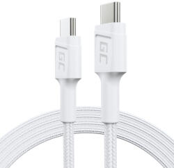 Green Cell KABGC30W USB kábel USB 3.2 Gen 1 (3.1 Gen 1) 1, 2 M USB C 0, 48 Gbit/s 60 W Fehér (KABGC30W)