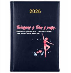 FunnyCase Naptár Tervező 2026 Táncolunk Veled Szenvedéllyel Sötétkék Edző Minták (Kalendarz Granatowy TAŃCZYMY Z TOBĄ Z PASJĄ)
