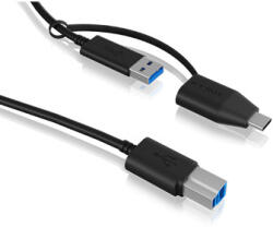 RaidSonic IB-CB032 USB 3.2 Gen 1 (3.1 Gen 1) 1 M USB B USB A Fekete (IB-CB032)