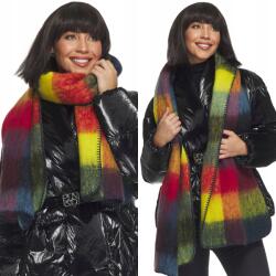 DEMUR Női Sál meleg puha vastag kockás színes többszínű