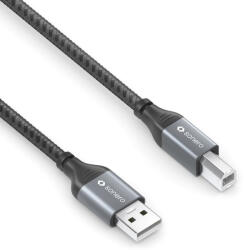 sonero SPC-U010-005 USB 2.0 5 M USB A USB B Fekete, Szürke (SPC-U010-005)