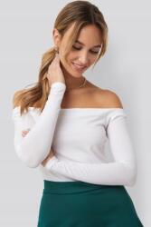NA-KD Fehér Nyitott Vállú Felső Xs 34-ES