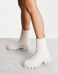 Stradivarius Ekrü Bebújós Bokacsizma (40) (567624)