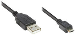 Alcasa 2510-MB003 USB 2.0 0, 3 M USB A Micro-USB B Fekete (2510-MB003)