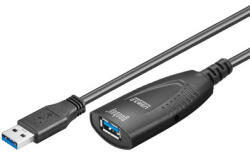 Goobay 5m USB 3.0 USB kábel USB 3.2 Gen 1 (3.1 Gen 1) USB A 5 Gbit/s Fekete (95727)