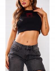 Prettylittlething Fekete Nyomott Mintás Felső (40) (564546)