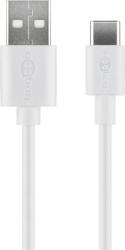 Goobay 45563 USB kábel USB 2.0 1 M USB A USB C 0, 48 Gbit/s Fehér (45563)