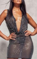 Prettylittlething ruha, Size L, mély nyakkivágás, 100% poliészter