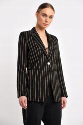 Liu Jo Fekete Csíkos Blézer, Size 38, viszkóz, csíkos, bélelt (375008)