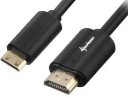 Sharkoon 3m, HDMI/Mini HDMI HDMI kábel HDMI A-típus (Standard) HDMI Type C (Mini) Fekete (4044951018017)